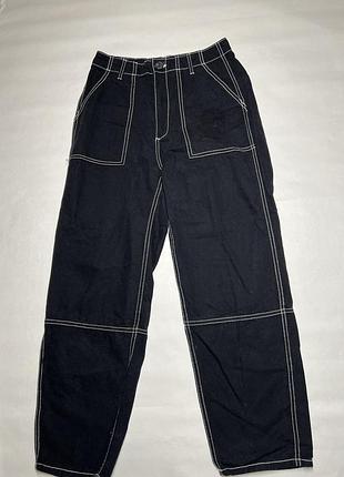 Чорні штани карго h&m divided т4 6