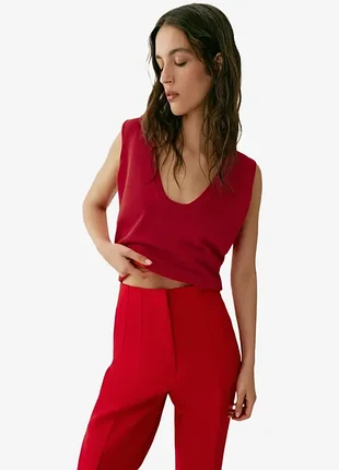 Укороченные брюки слим фит zara 7