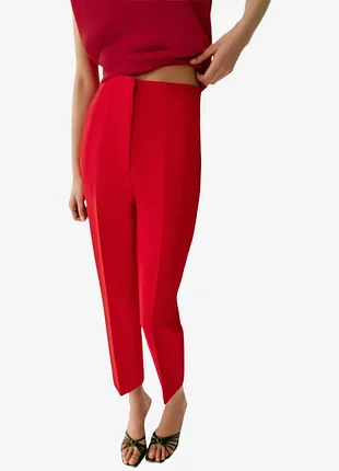 Укороченные брюки слим фит zara