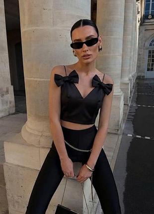 Топ с бантами zara