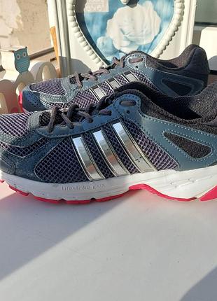 Кросівки темно-сірого кольору з фірмовими сріблястими смужками adidas
