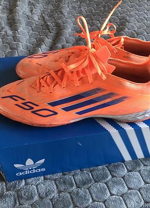 Сороконожки adidas f50 pro turf orange 11,5 uk
