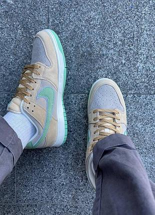 Кросівки nike sb dunk beige&green 4
