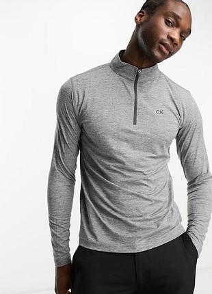 Чоловіча легка спортивна кофта calvin klein оригінал лонгслів з високим коміром кельвін кляйн