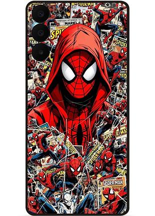 Силиконовый бампер чехол для samsung a27 с картинкой spider man человек паук майлз моралес