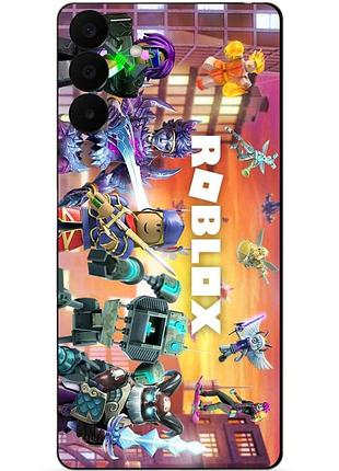 Силіконовий чохол бампер для samsung a27 з картинкою роблокс roblox