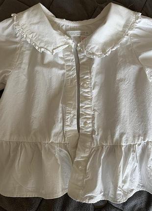 Блуза zara,  зріст 104, натуральна.бавовна,