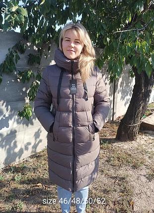 Пуховик женский длинный