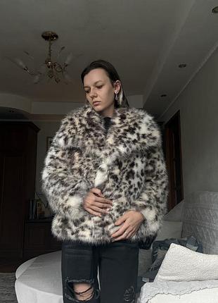 Леопардовая шуба zara женская xs оверсайз