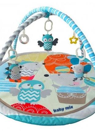 Коврик развивающий baby mix маленькие друзья blue 91663 (5902216916630)