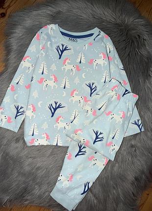 Ідеальна якісна стильна піжама на дівчинку 3/4р m&s collection