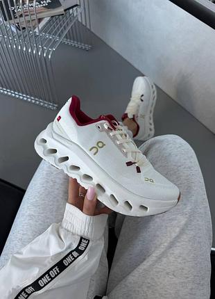 Кросівки on cloudtilt | white / red 8