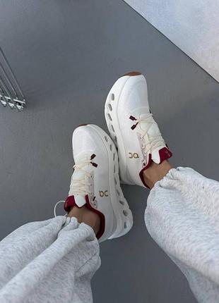 Кросівки on cloudtilt | white / red 4