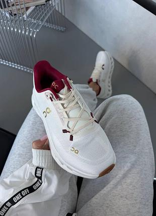 Кросівки on cloudtilt | white / red 6