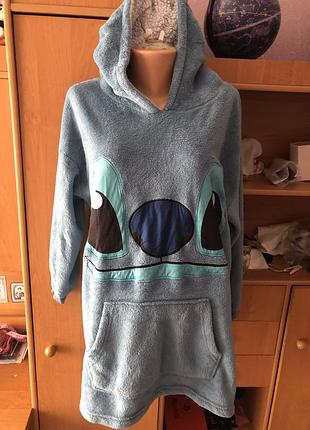 Меховушка, плюшева туника, кофта, худи, l. стич. disney, слип, пижама