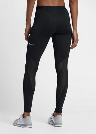 Женские спортивные лосины тайтсы nike pro hypercool tights - s