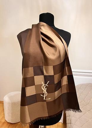 Шарф з логотипом ysl