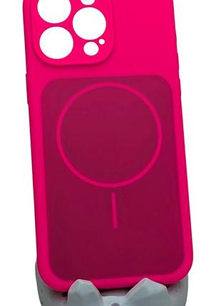 Чохол magnetic vision для apple iphone 15 pro max бампер із мікрофіброю рожевий