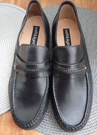 Мужские кожаные лоферы брендом caloshoes 42