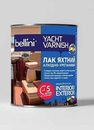 Лак 0,75л яхтний алкідно-уретановий безбарвний тм bellini