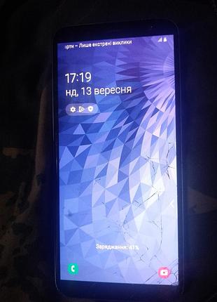 Samsung galaxy j6 2018 (j600) — на запчасти / под восстановление (битый экран, без крышки)