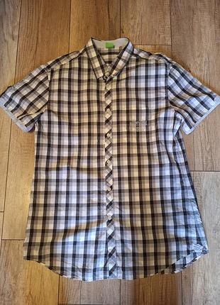 Рубашка с коротким рукавом hugo boss green babele, размер xl