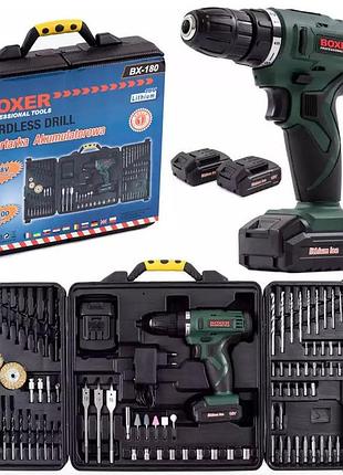 Портативный аккумуляторный шуруповерт boxer bx-180 1350 об/мин