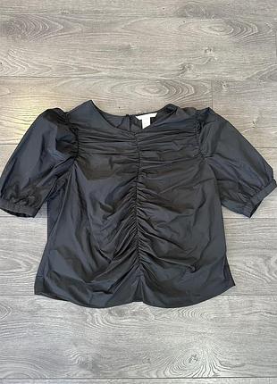 Блуза чорна h&m жіноча м 2