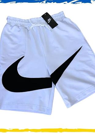 Шорты nike big swoosh. шорты найк биг свуш белые большой лого. шорты спортивные, повседневные s