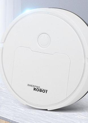 Робот пылесос мини resteq белый, 400mah, 3,7v. беспроводной компактный пылесос