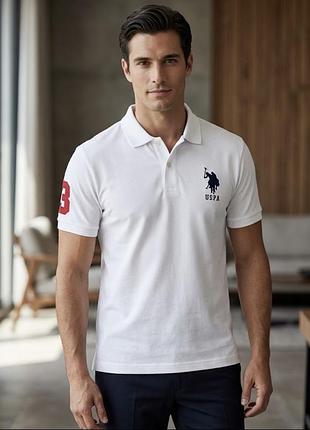 Чоловіча футболка поло u.s. polo assn, брендова чоловіча футболка поло