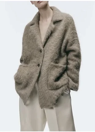 Кардіган жакет кофта zara( альпака 79%),на підкладці  оверсайз
