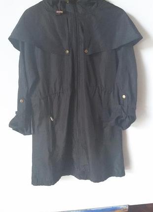 Denim co ( ірландія,  parka ina pocket   стильна чорна легка курточка(плащик) розмір 44-46