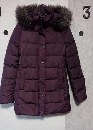 Куртка пуховая женская для девочки пуховик jack wills, размер xs, наполнение 50% пух / 50% перо