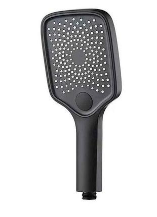 Лійкa для душу чорний прямокутна 3 режими sh-18 black тм mixxus