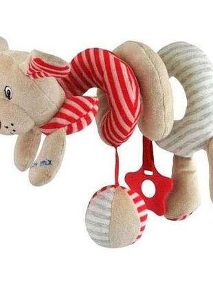 Спираль микс плюшевая stk-17515d песик (33259, mix) тм baby mix