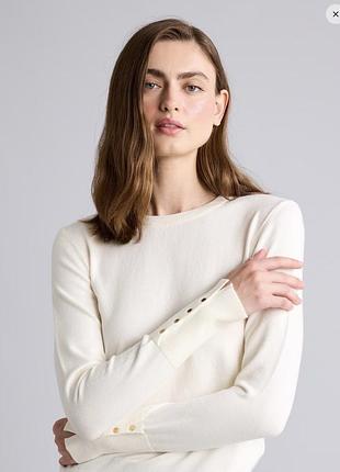 Жіночий базовий білий светрик, кофта від бренду zara, оригінал, розмір м