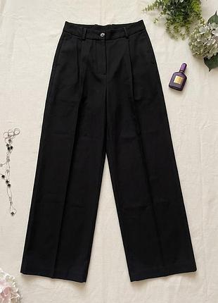 Жіночі штани-палаццо massimo dutti, розмір eur 34 / usa 2, чорні