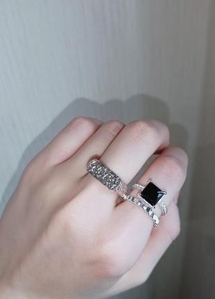 Серебрение 925 2шт набор колец колец
