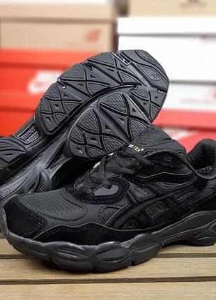 Утеплені зимові чоловічі кросівки asics gel-nyc winter termo black асікс чорного кольору термо