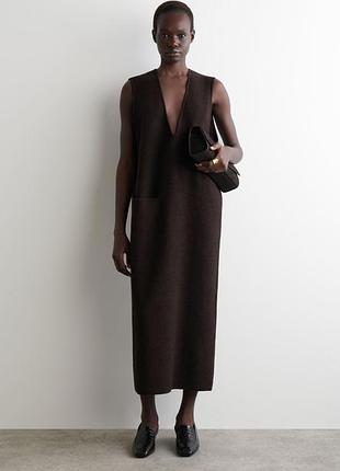 Платье женское cos boiled-wool midi dress / s