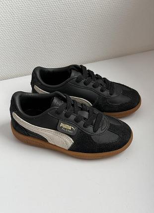 Кросівки puma palermo, 18 см,  eur 28, us 11c, хлопчик, чорні, шкіра