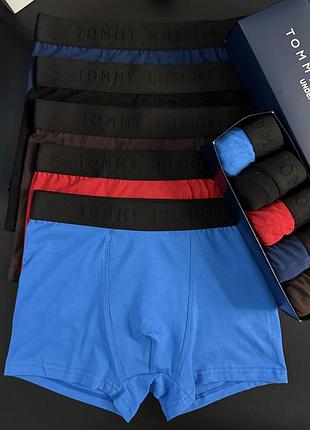 Бавовняні чоловічі боксери tommy hilfiger брендові труси для повсякденного використання в подарунковій упаковці