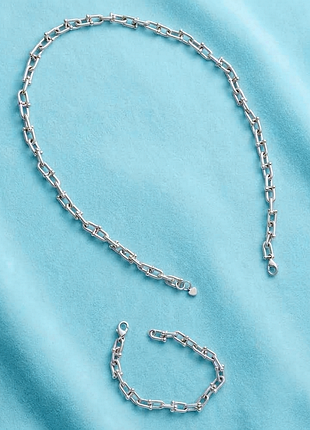 Серебряный комплект цепи и браслет 925 в стиле tiffany hardwear