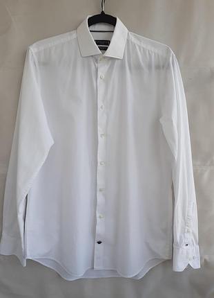 Біла сорочка tommy hilfiger розмір м-l  slim fit