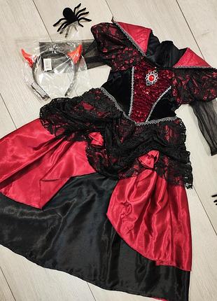 Платье чертика дьяволица halloween хелловин