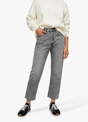 Прямі вкорочені джинси mango, 38