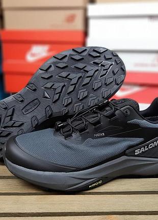 Утепленные зимние мужские кроссовки salomon genesis winter termo grey black саломон серого с черными цветами термо
