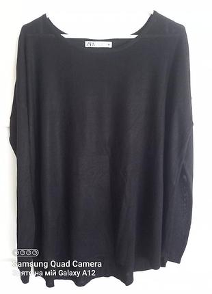 Молодежная кофта zara тонкой вязки большого размера 50% коттон