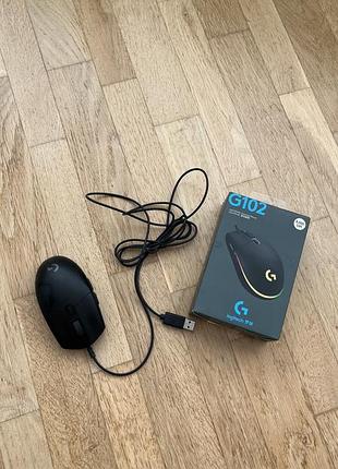 Продам ігрову миш logitech g102 lightsync чорного кольору